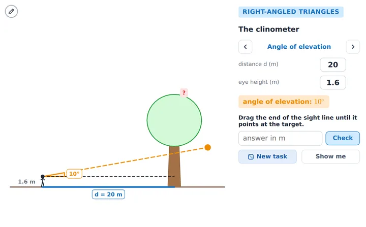 The clinometer: angles of elevation and depression